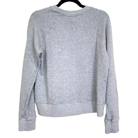 Sundry Gray Sweatshirt with Pink and Navy Stripes - Picture 4 of 5